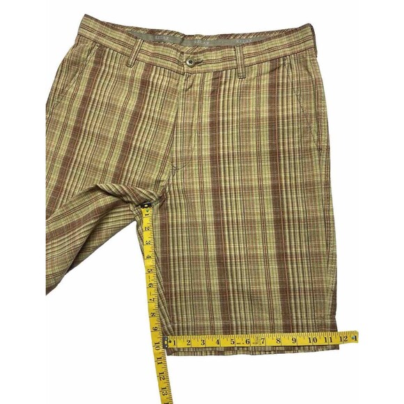 Tommy Bahama Relaxed Men's Cotton/Linen Shorts Sz 34 Multicolor Plaid Flat Front - Picture 13 of 13